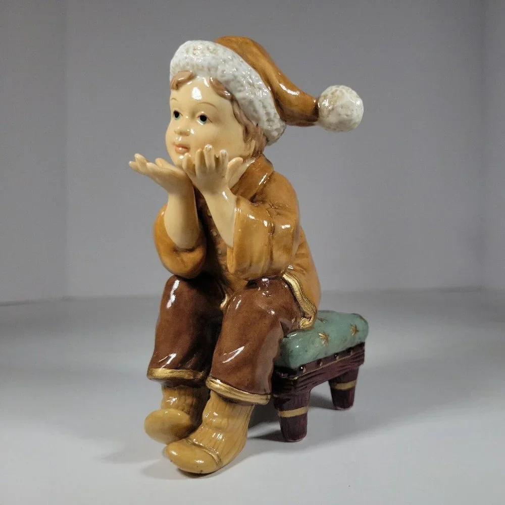 Heritage Mint LTD 2003 Porcelain Christmas Setting 1 REPLACEMENT PIECE Boy Stool